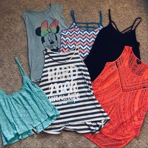 Six Large Causal Tank Tops